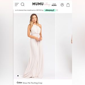 MuMu Bridal Amanda Maxi Dress Open Back Empire